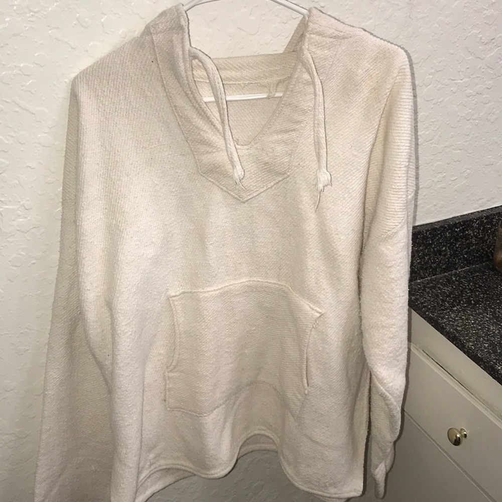 White Baja Poncho
